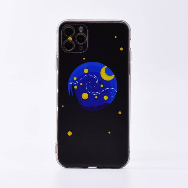 

1шт чехол для iPhone с принтом, Многоцветный