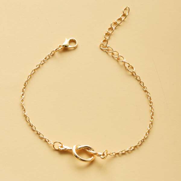 

Girls Knot Design Anklet, Gold
