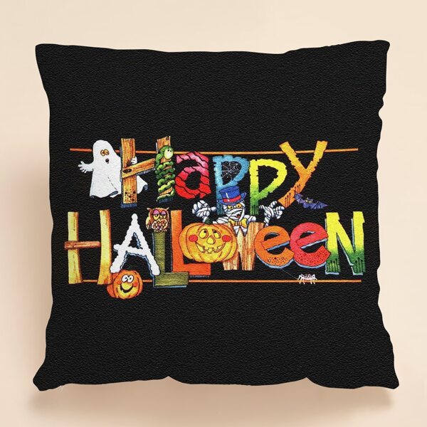 

Halloween Print Cushion Cover Without Filler, Multicolor