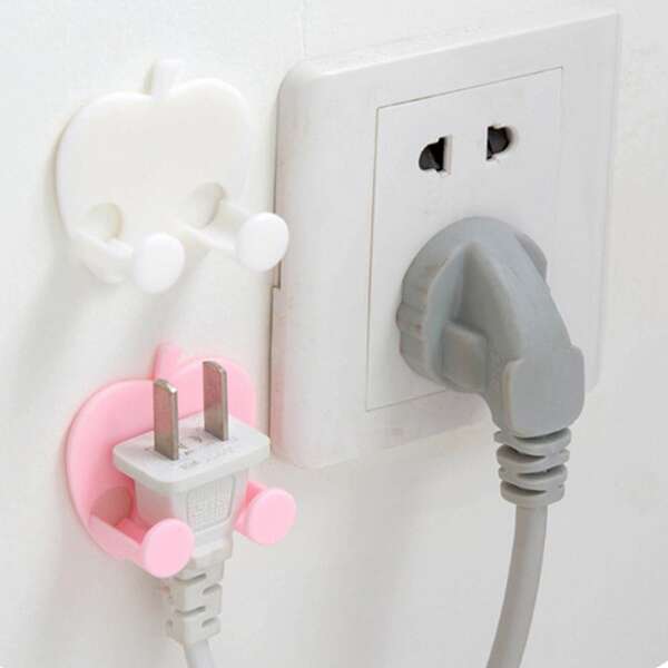 

3pcs Apple Shaped Random Color Plug Holder, Multicolor