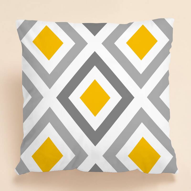 

1pc Geometric Print Cushion Cover Without Filler, Multicolor