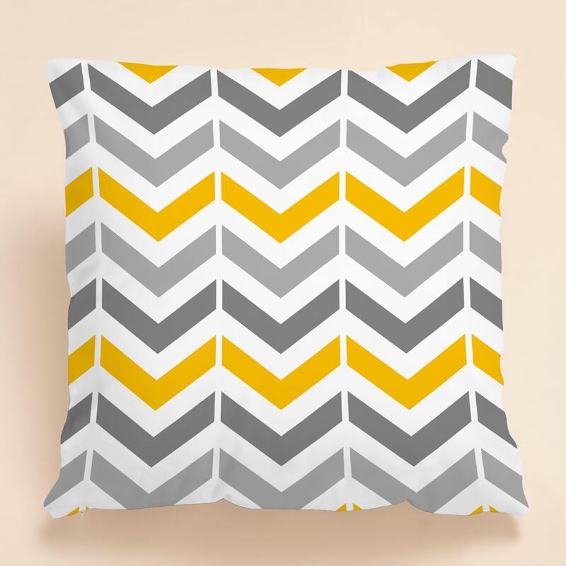 

1pc Chevron Print Cushion Cover Without Filler, Multicolor