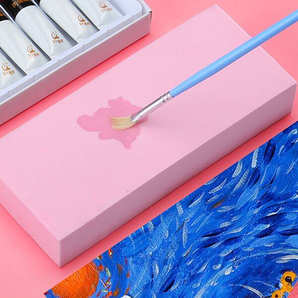 

1pc Art Painting Random Water Absorbent Sponge, Multicolor