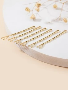 100 cô gái trẻ đơn giản Bobby Pin - Vàng - Xem 3