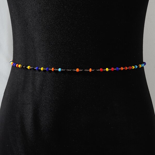 

Bead Metal Waist Chain, Multicolor
