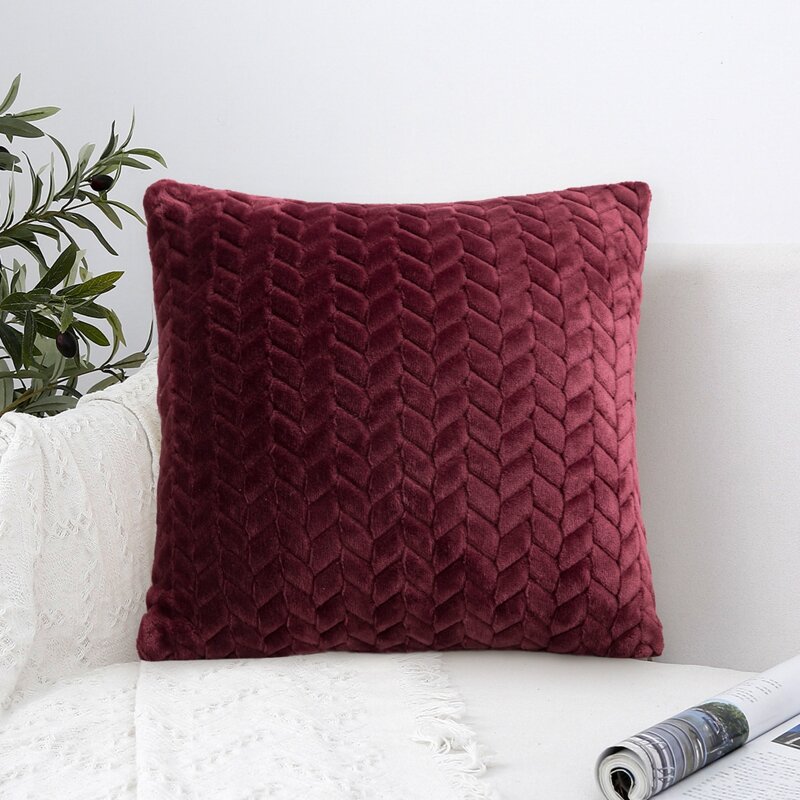 

Plain Cushion Cover Without Filler, Burgundy