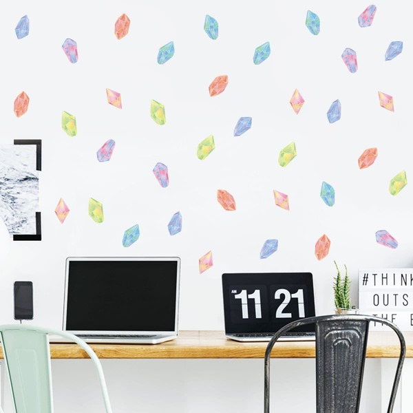 

Kids Diamond Print Wall Sticker, Multicolor
