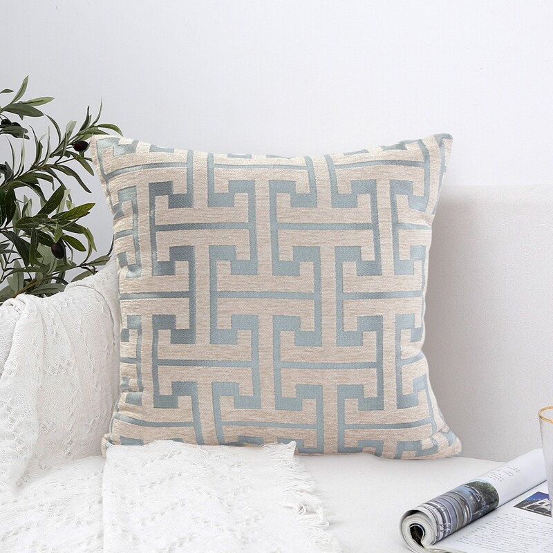 

Geometric Pattern Cushion Cover Without Filler, Beige