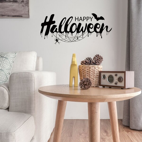 

Halloween Print Wall Sticker, Black