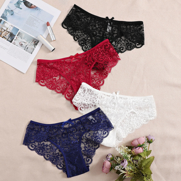 

4pack Floral Lace Panty Set, Multicolor