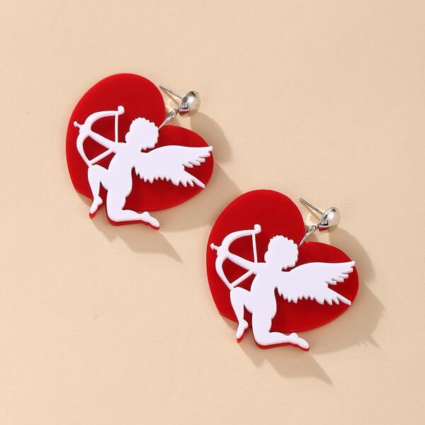 

Angel Heart Drop Earrings, Multicolor