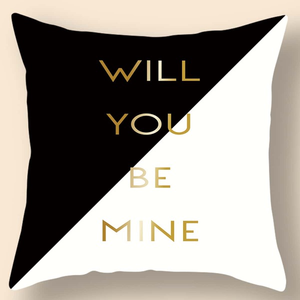 

Colorblock Letter Graphic Cushion Cover Without Filler, Multicolor