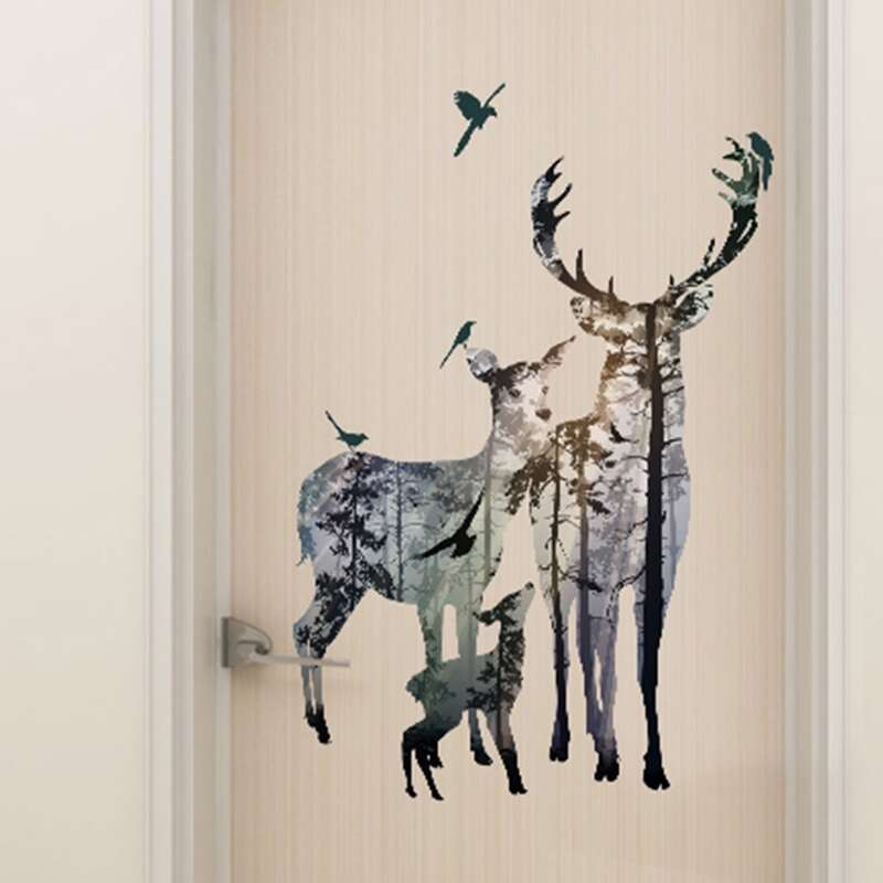

Deer Shaped Wall Sticker, Multicolor
