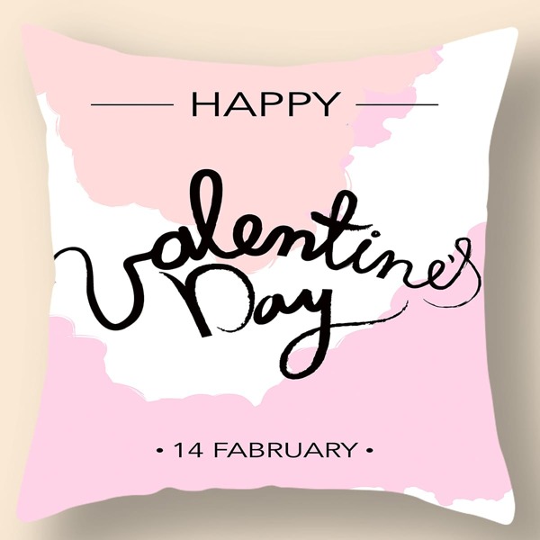 

1pc Slogan Graphic Cushion Cover Without Filler, Multicolor