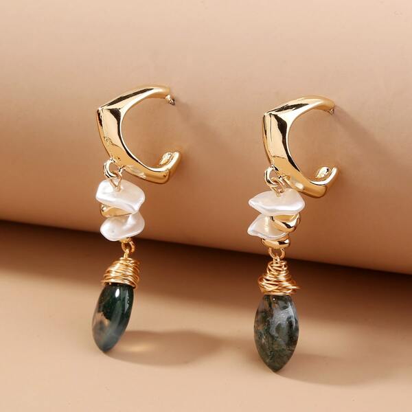 

Faux Pearl Drop Earrings, Multicolor
