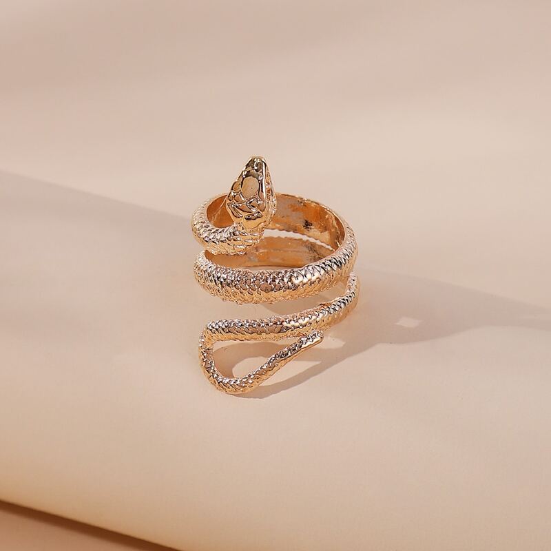 

Serpentine Cuff Ring, Gold