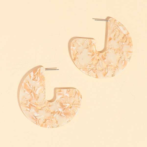 

Geometric Cuff Hoop Earrings, Multicolor