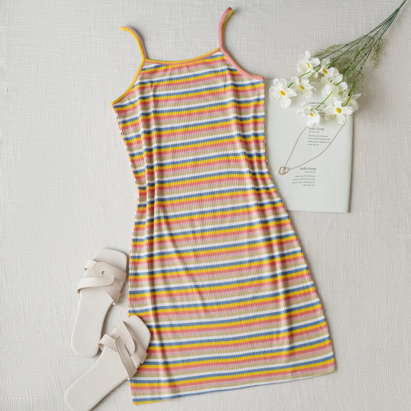 

Striped Cami Dress, Multicolor