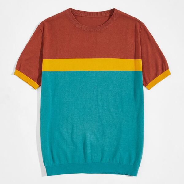

Men Colorblock Knit Top, Multicolor