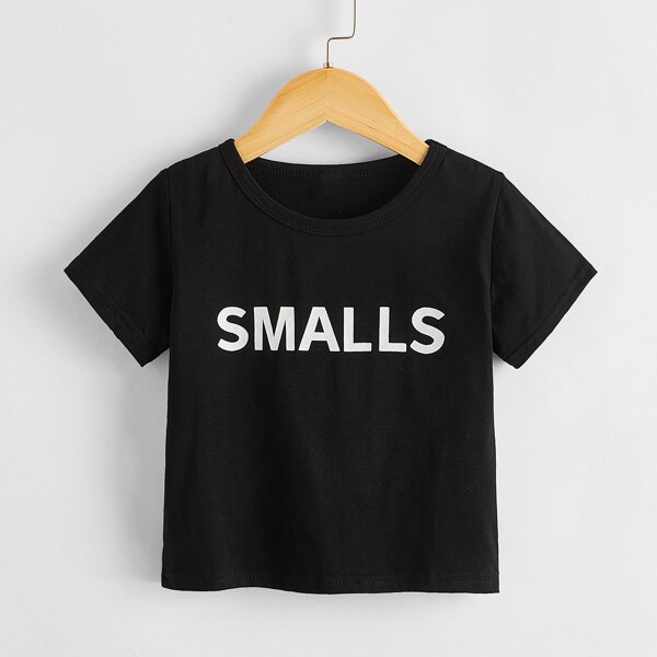 

Toddler Boys Letter Graphic Tee, Black