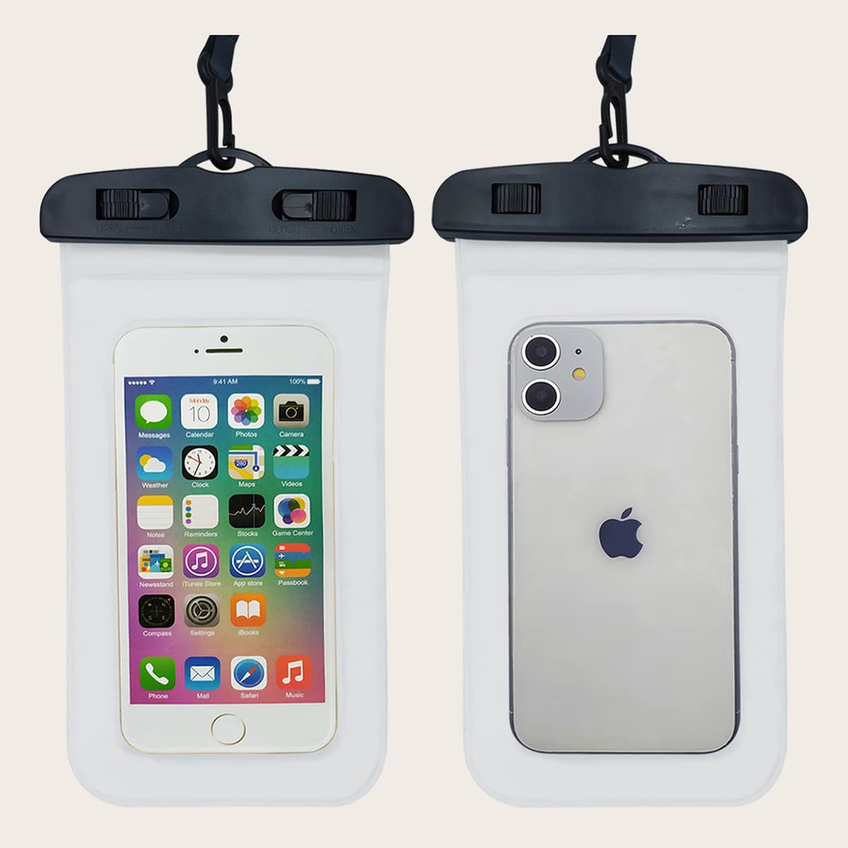 

1pc Minimalist Phone Dry Bag, White