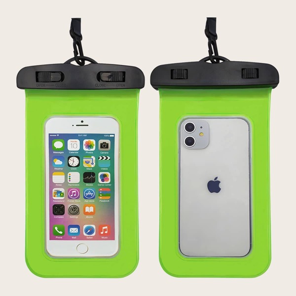 

1pc Minimalist Phone Dry Bag, Green