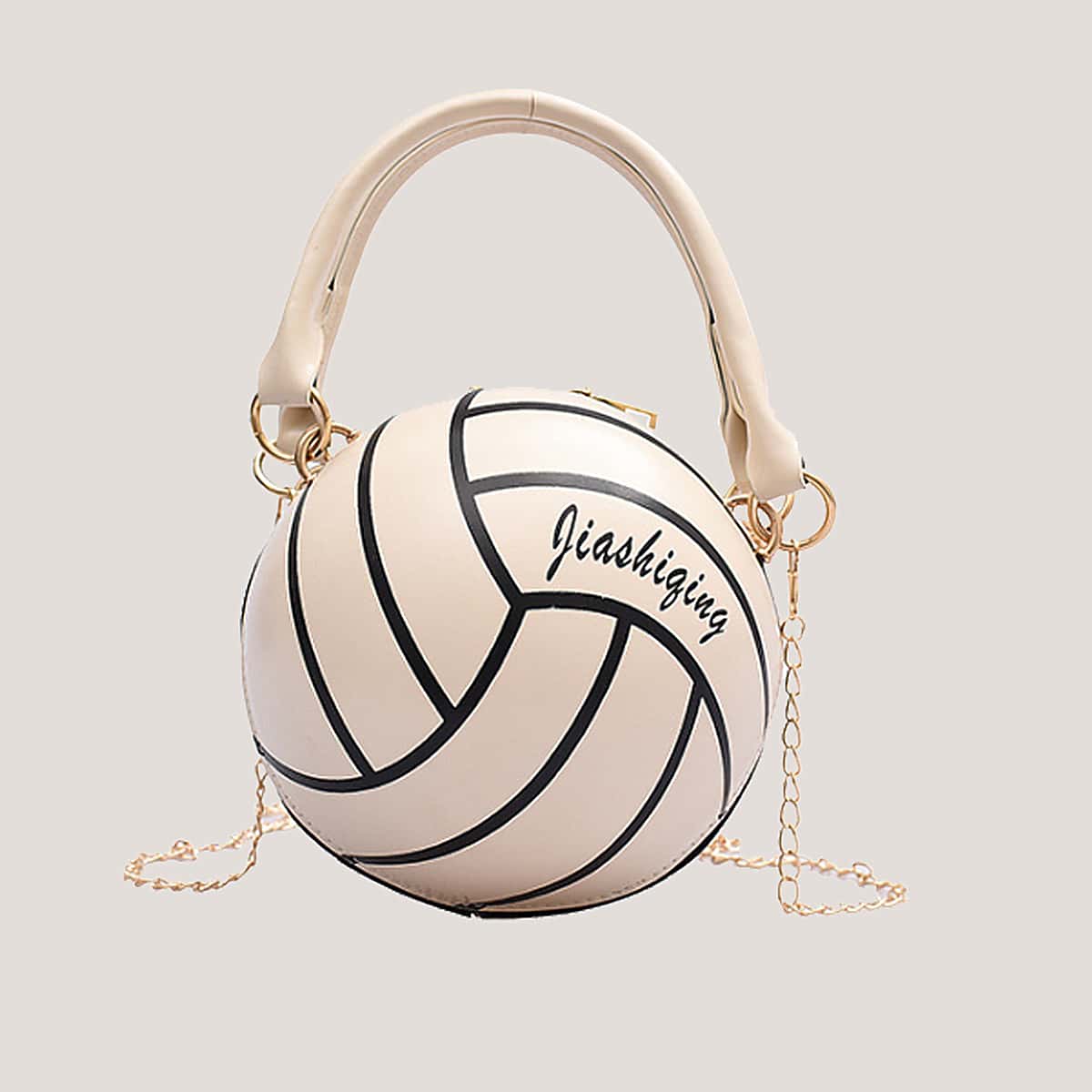 

Basketball Chain Satchel Bag, White