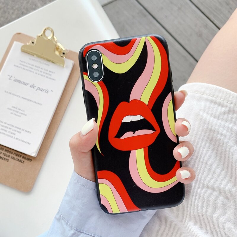 

Lip Graphic iPhone Case, Multicolor