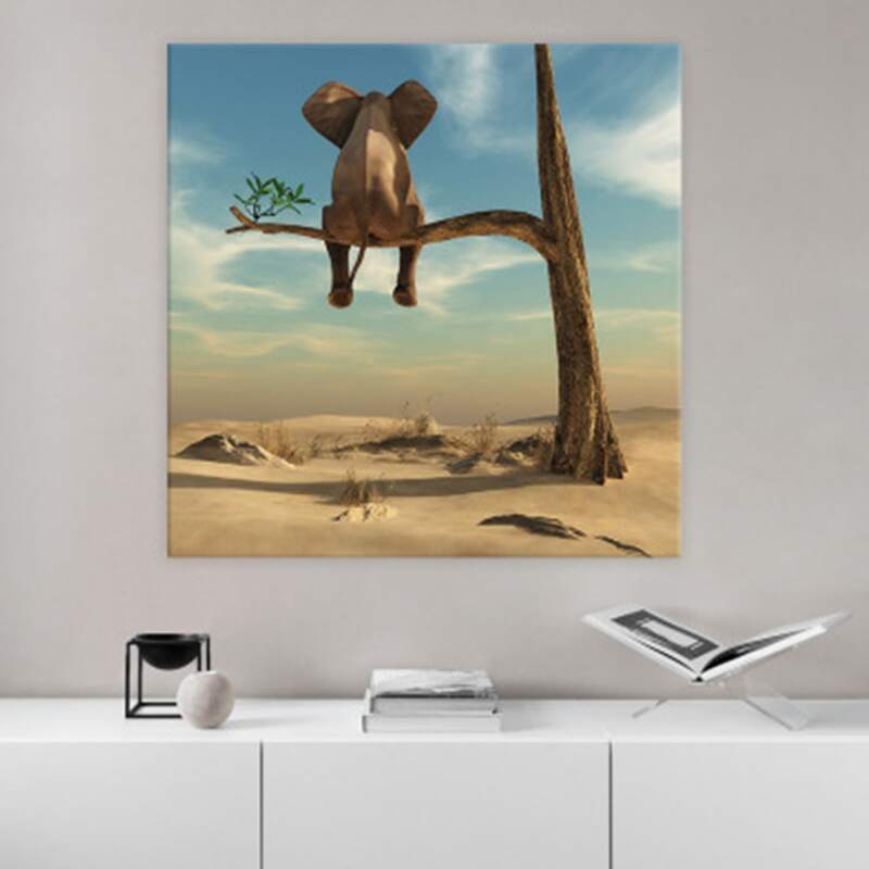 

1pc Elephant Wall Painting, Multicolor