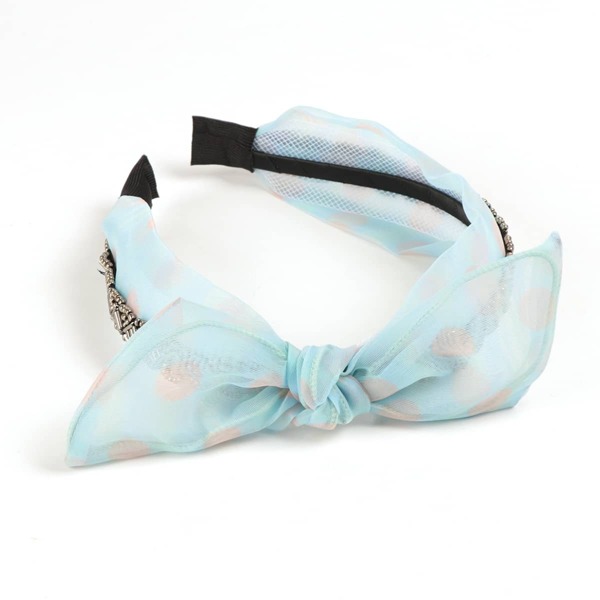 

Bow Mesh Hair Hoop, Blue