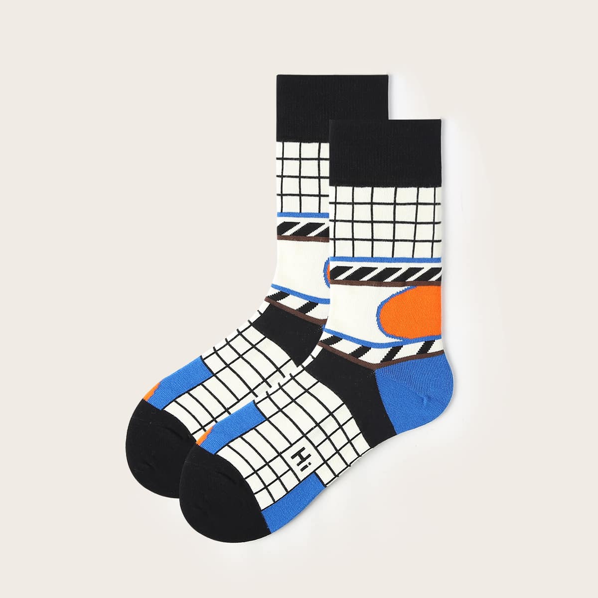 

Guys Plaid Pattern Socks, Multicolor