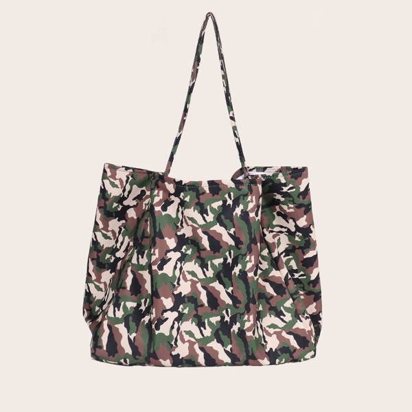 

Camo Graphic Tote Bag, Multicolor