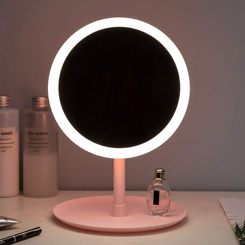 

Makeup Mirror With Lamp 5V, Pink