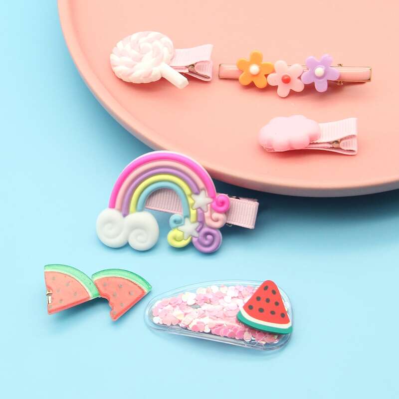 

6pcs Cartoon Hair clip, Multicolor