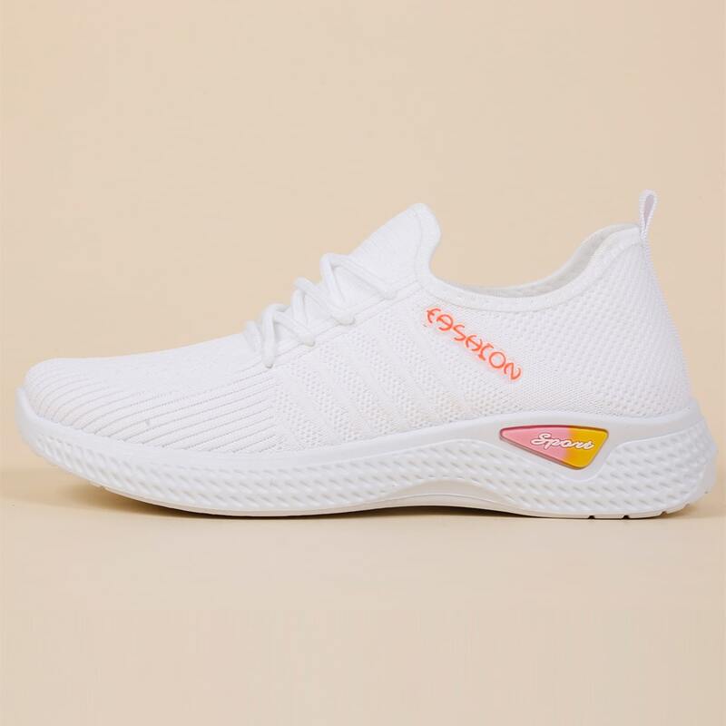 

Lace-up Decor Wide Fit Sneakers, White