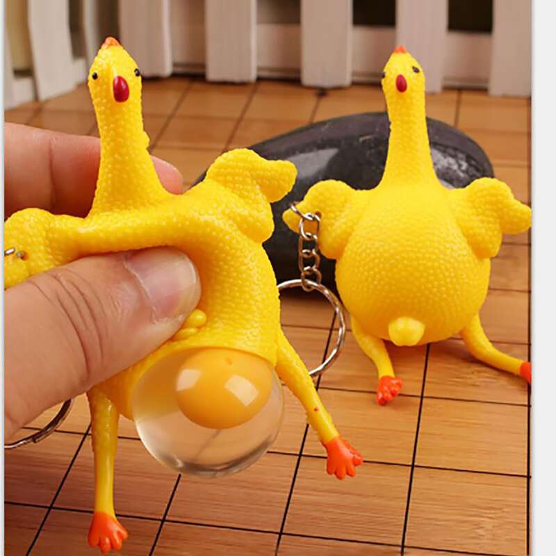 

Laying Hen Keychain, Yellow