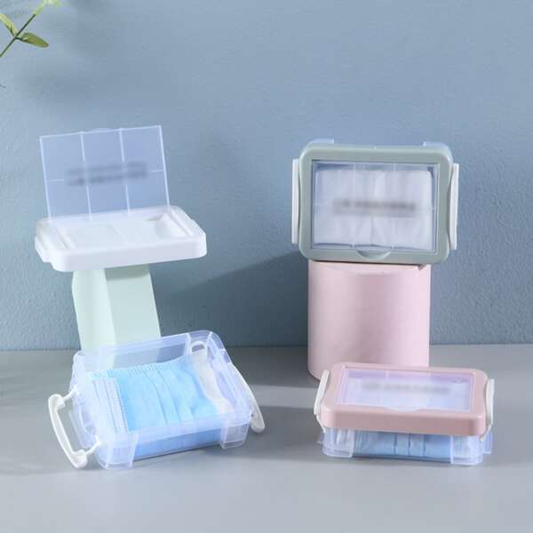 

1pc Random Face Cover Storage Box, Multicolor
