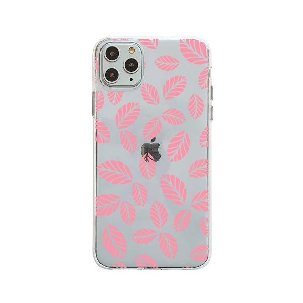 

1шт прозрачный чехол для iPhone с узором листа