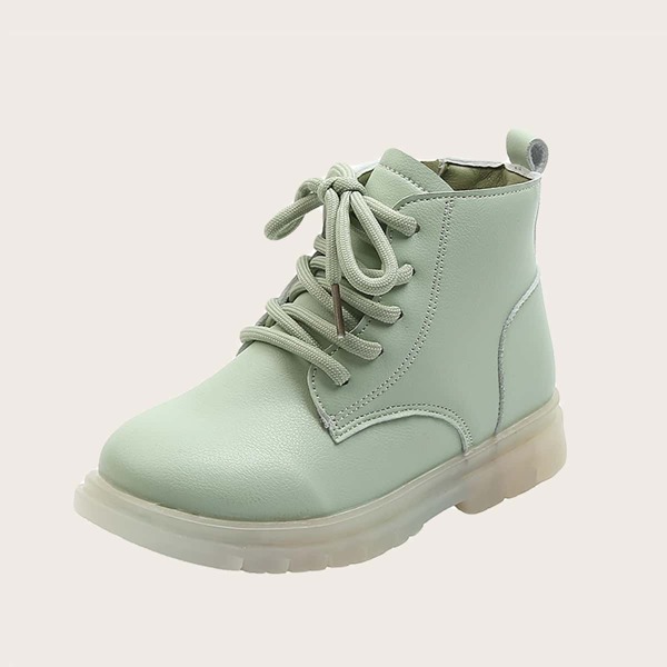 

Girls Lace-up Front Boots, Green