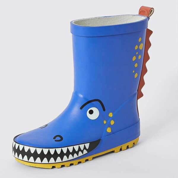 

1pair Kids Cartoon Graphic Rain Boots, Blue