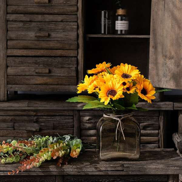 

1bunch Artificial Sunflower, Multicolor