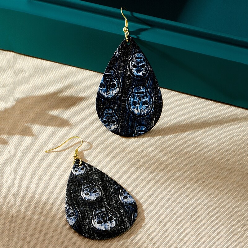 

Alien Water Drop Earrings, Black