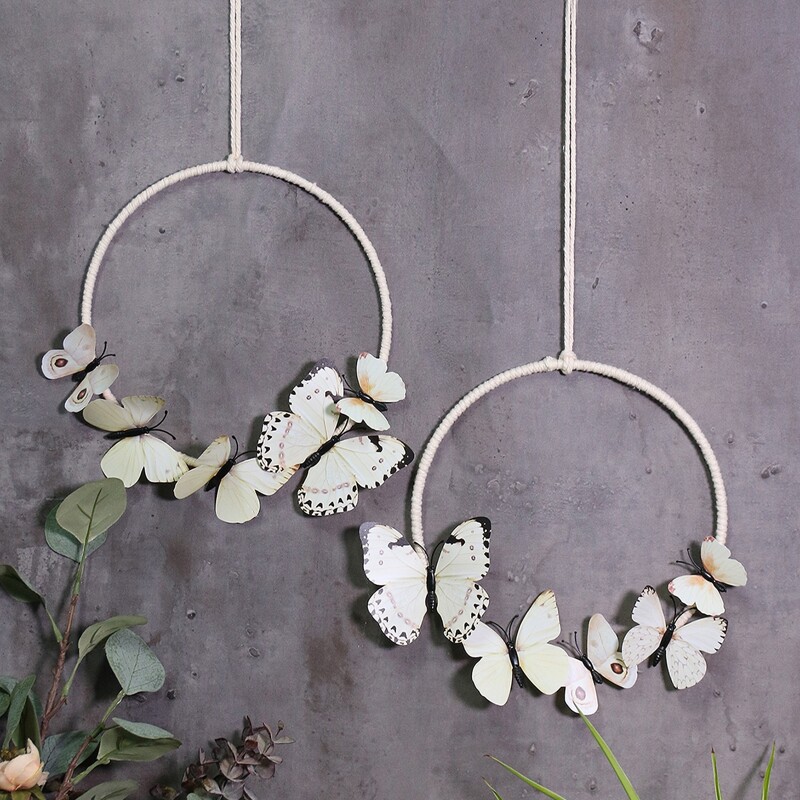 

1pc Random Butterfly Hanging Decor, Beige