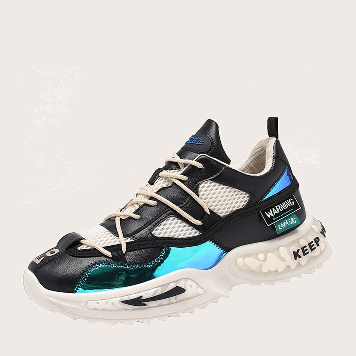 

Guys Lace-up Front Wide Fit Sneakers, Black