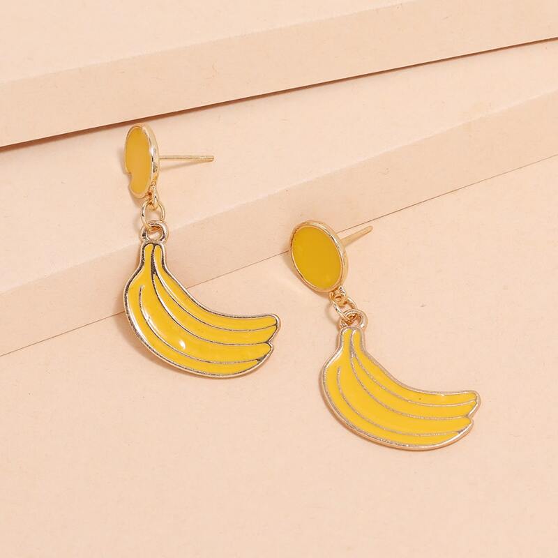 

Banana Drop Earrings, Yellow