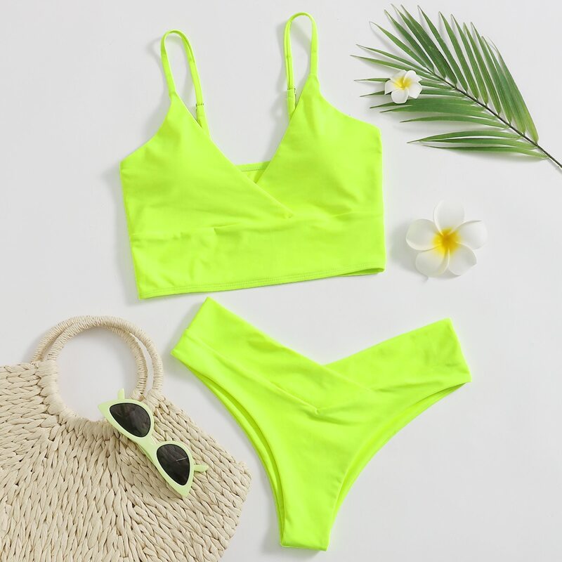 

Neon Lime Bikini Swimsuit, Neon lime green