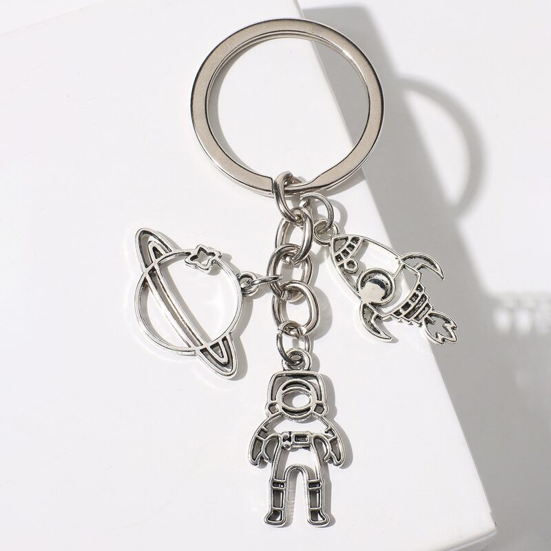 

Astronaut Charm Keychain, Silver