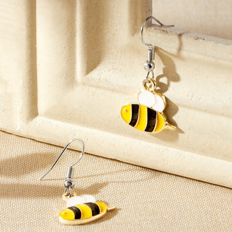 

Bee Drop Earrings, Multicolor