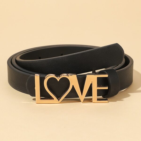 

Letter Buckle Belt, Black