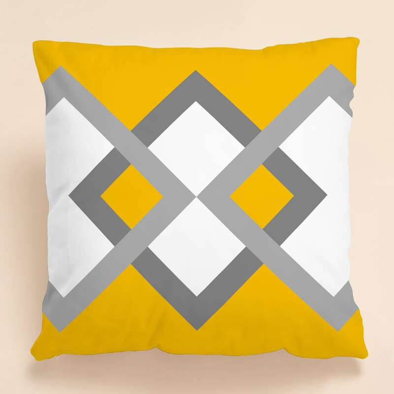 

Geometric Pattern Cushion Cover Without Filler, Multicolor